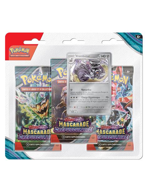 Pokémon EV06 pack 3 boosters écarlate et violet Mascarade Crépusculaire