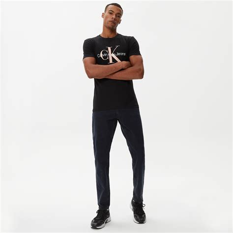 Calvin Klein Seasonal Monologo Siyah Erkek T Shirt Erkek T Shirt And Polo Superstep