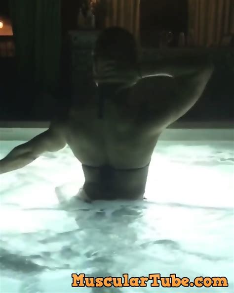 Muscle Woman Amanda Hot Tub