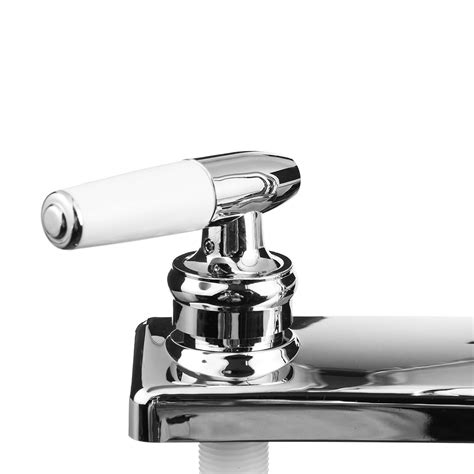 Double Dual Handle Spout Hot Cold Basin Sink Mixer Water Tap Kitchen Faucet Alexnld