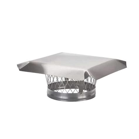 Hy C 8 In Round Clamp On Single Flue Liner Chimney Cap In Stainless