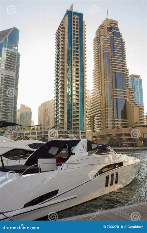 Yacht Club In Dubai Marina Editorial Image Image Of Residential 73327810