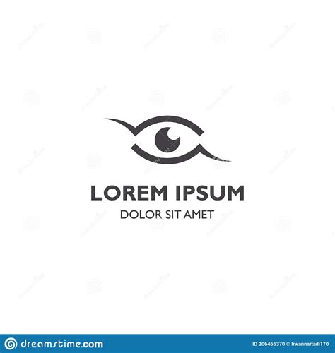 Eye Vision Logo Icon Stock Vector Illustration Of Iris 206465370