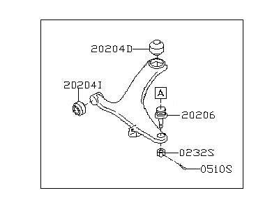 Xa A Genuine Subaru Arm Assembly Front Rh