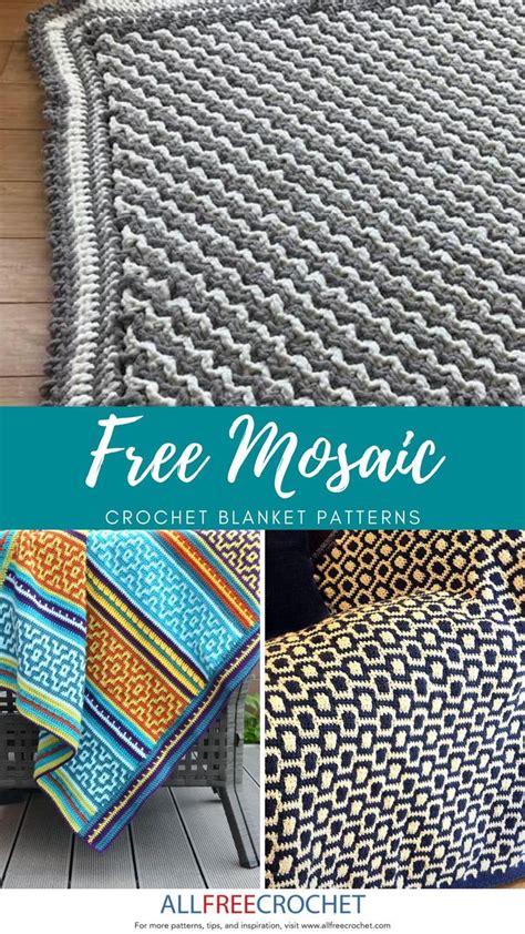 10 Free Mosaic Crochet Blanket Patterns | Crochet, Crochet blanket ...