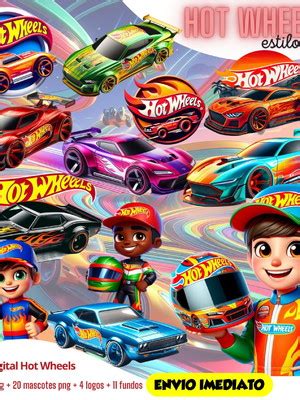 Kit Digital Hot Wheels Aquarela Elo Produtos Especiais