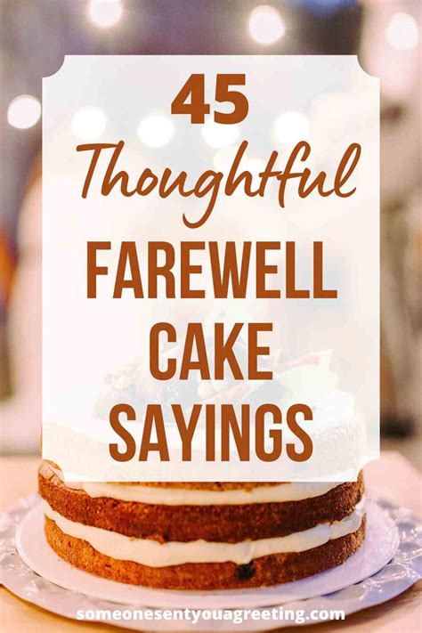45 Farewell Cake Sayings And Messages Someone Sent You A Greeting