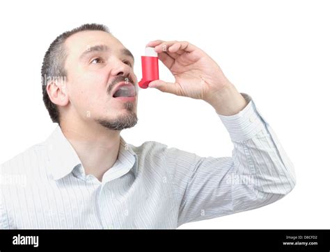 asthma inhaler spray  res stock photography  images alamy