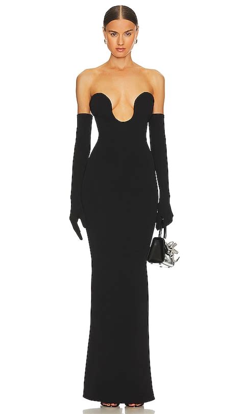 MISCREANTS Jessica Dress With Gloves in Black | REVOLVE