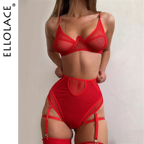 Uaang Ellolace Sexy Lingerie Transparent Woman Nude Underwear Pussy