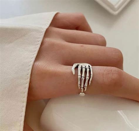 925 Sterling Silver Ring Five Finger Palm Ring Womens Etsy