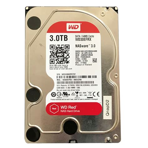 Wd Red Wd30efrx 3tb 35 Nas Hard Disk Drive 5400rpm Class Sata 6gbs