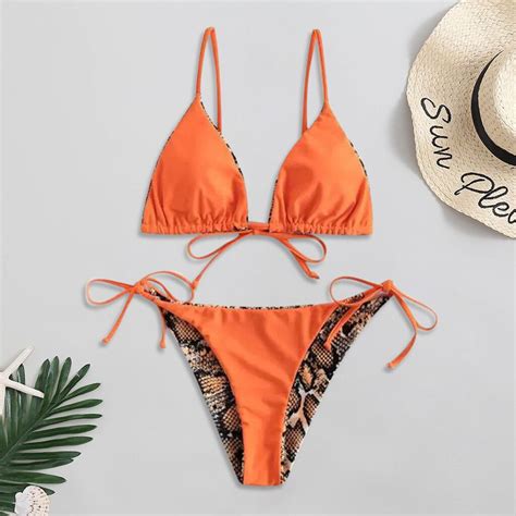 40 Sexy Badpak Vrouwen Sexy Slangenprint Push Up Vicedeal