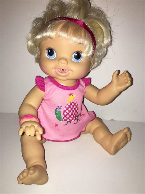 Baby Alive Wets And Wiggles Blonde Hasbro Doll With Original Clothes