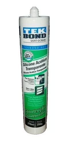 Cartucho De Silicona Transparente Acetica Tekbond X Ml