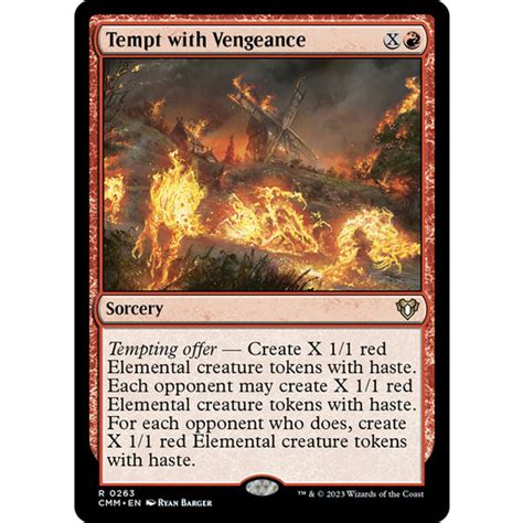 Mtg Tempt With Vengeance Cmm Red Rare Normal Eng การ์ดเม