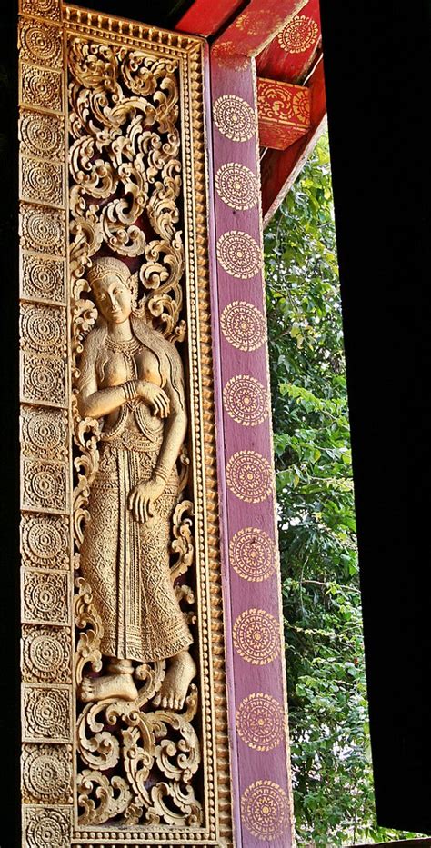 Luang Prabang Wat Xiang Thong Doorway Peter Connolly Flickr