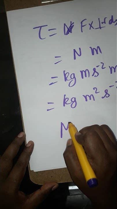 Torque Si Unit And Dimensional Formula Youtube