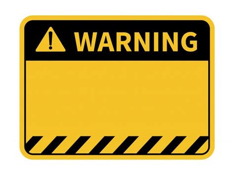 Premium Vector | Blank warning sign. | Warning signs, Sticker design, Handmade sticker