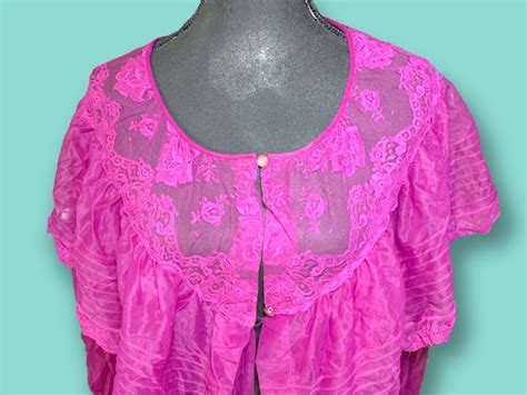 Vintage Lingerie See Through Robe RARE Gem