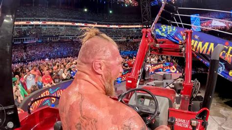 GoPro footage of Brock Lesnar destroying the ring at SummerSlam | WWE