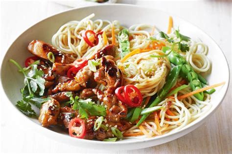 Tasty teriyaki chicken with ramen noodles