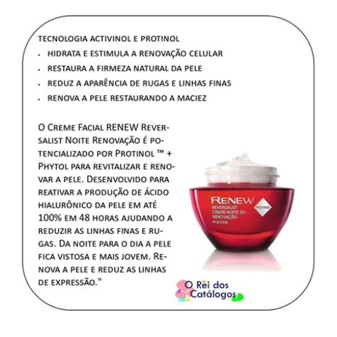 Creme Facial Renew Reversalist Protinol Noite G Avon Shopee Brasil