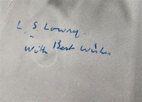 Ls Lowry Rare Large Signed Portrait By Ls Lowry Good No Binding