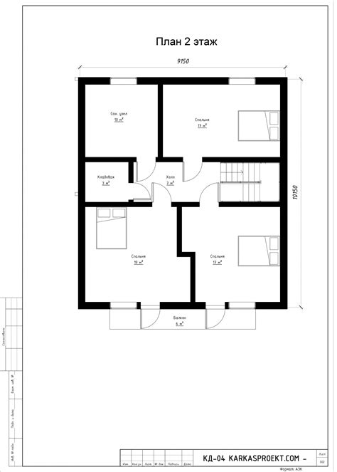 Проект каркасного дома с мансардой КД-04 9х10 м., 163 кв.м.