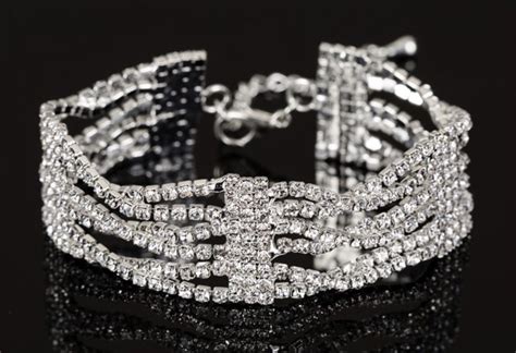 B76 Crystal Bracelet Rhinestone Jewelry For Bodybuilding Competition Bikini Competition And