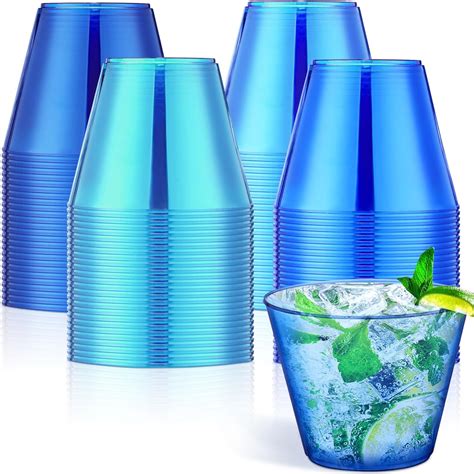 Amazon Hushee Pack Oz Blue Plastic Cups Blue Disposable Cups