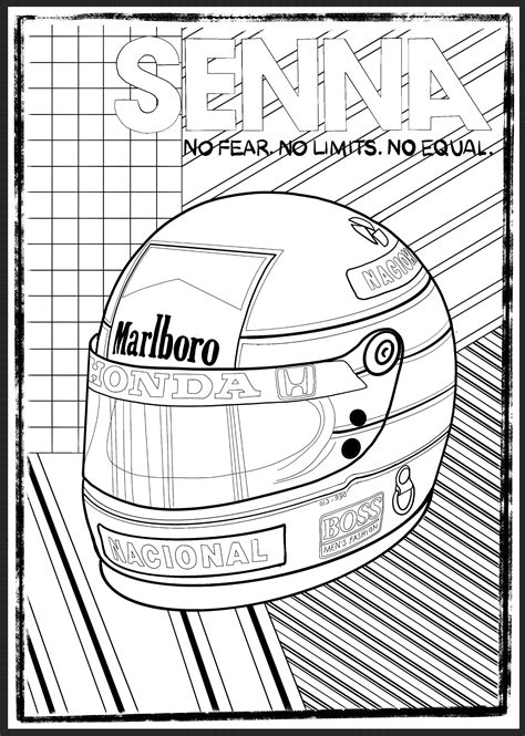 F1 Formula One Helmet Colouring Pages Lando Norris Daniel Etsy