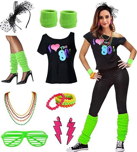 Womens I Love The 80s Disco 80s Costume Outfit Accessories 80s Fancy