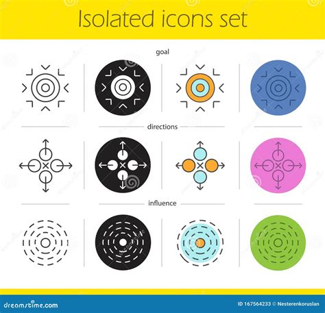 Abstract Symbols Icons Set Stock Vector Illustration Of Idea 167564233