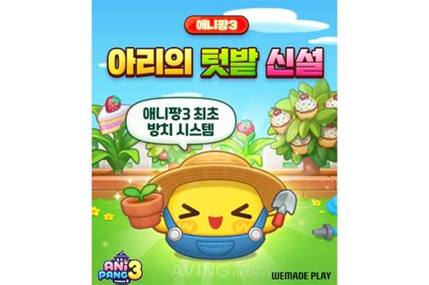 Pangyo Game And Contents 위메이드플레이 애니팡 3에 아리의 텃밭 선보여 방치형 콘텐츠 첫 공개