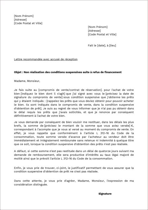 lettre de refus de credit immobilier  faire pretto