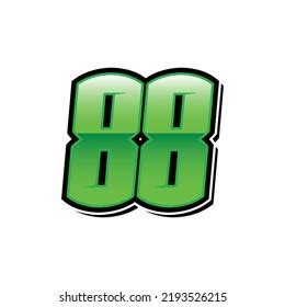 Racing Start Number 88 Vector Template Stock Vector (Royalty Free ...