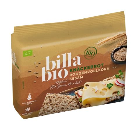 BILLA Bio Knäckebrot Roggenvollkorn mit Sesam BILLA Online Shop