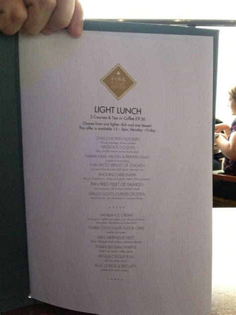 Menu At Scotts Restaurant Troon