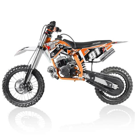 Moto Cross 50cc Racing 14 12 3 5cv Automatique Kick Starter Orange