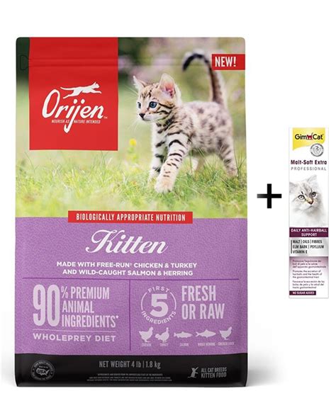 Orijen Cat Kitten Tahılsız Yavru Kedi Maması 1 8 Kg Gimcat Malt Extra