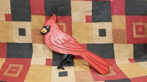 Hand Painted Cardinal Carving Etsy