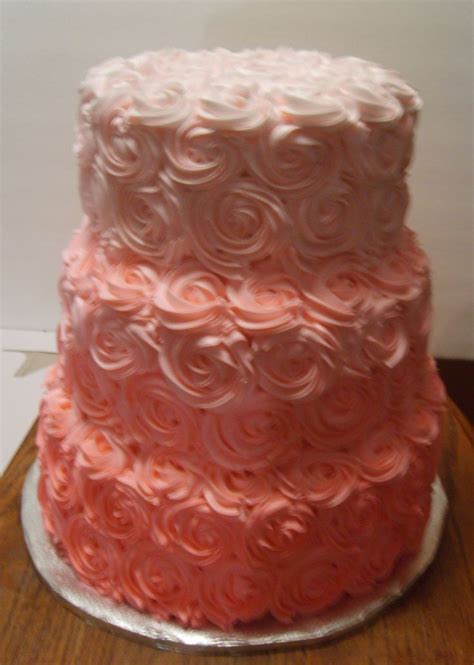 Pink Ombre Rose Cake Cake Rose Cake Desserts