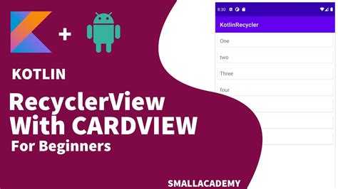 Kotlin Recyclerview With Cardview Android App Development Tutorial With Kotlin Youtube