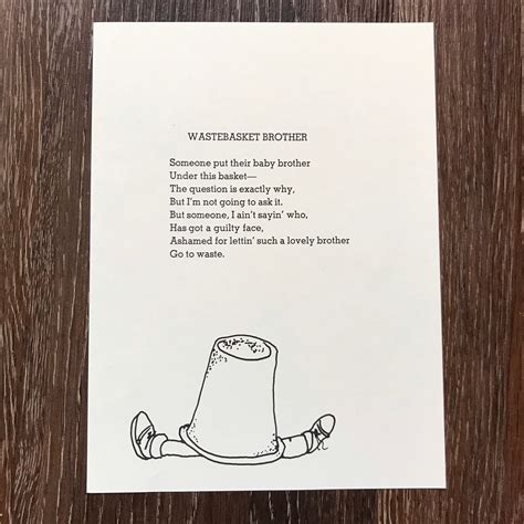 Vintage Pages Shel Silverstein Wastebasket Brother Poem And Etsy