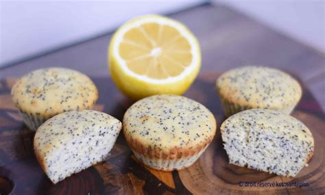 Muffins au citron et graines de pavot keto cétogène sans gluten