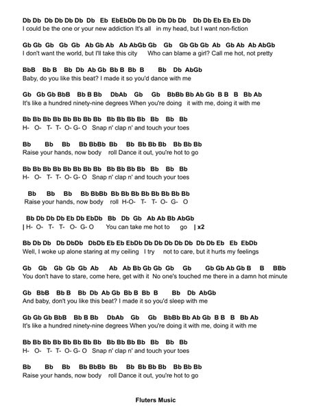 Flute Sheet Music HOT TO GO Chappell Roan