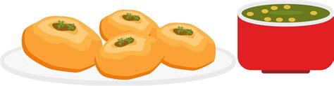 Tasty pani puri ,illustration, vector on white background. 13824669 ...