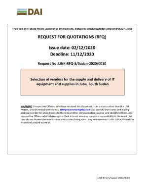 Fillable Online Request For Quotation Rfq Issue Date Fax Email Print