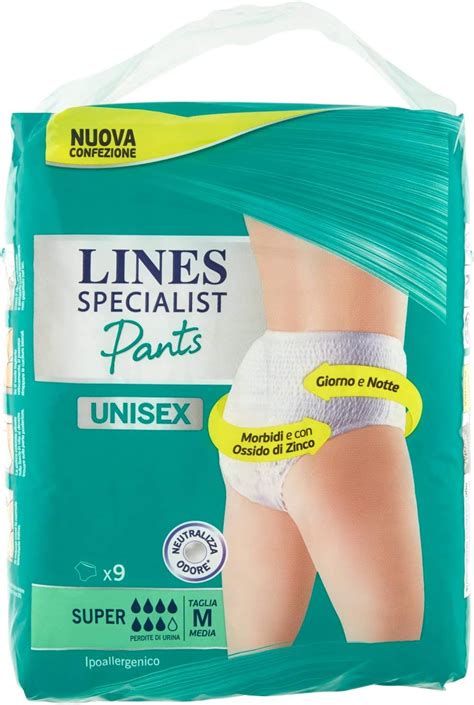 Lines Specialist Pants Super 9 Assorbenti Per Incontinenza Uomo E